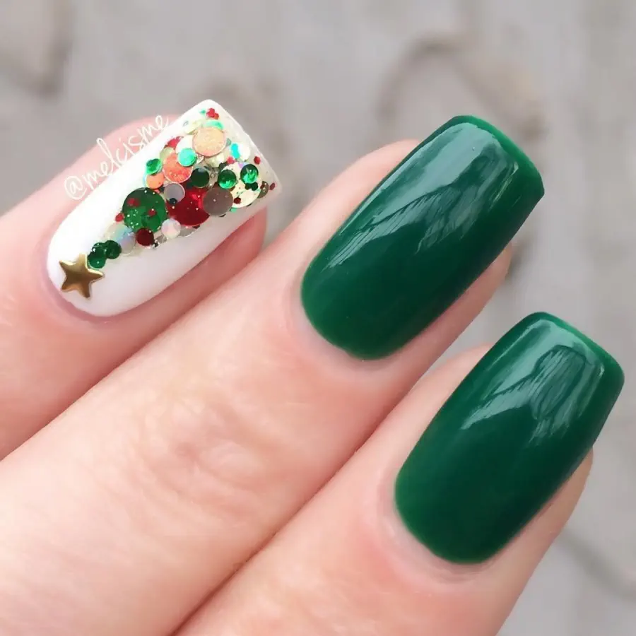 Zdjęcie zielonego manicure